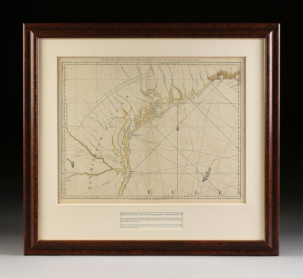 Appraisal: AN ANTIQUE MAP The Western Coast of Louisiana and the