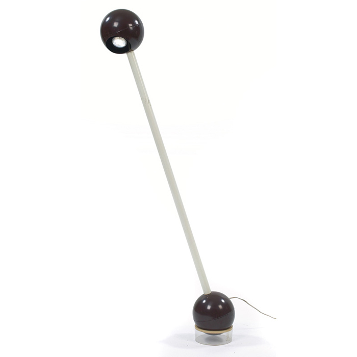 Appraisal: Italian adjustable floor lamp designer unknown two brown enameled metal