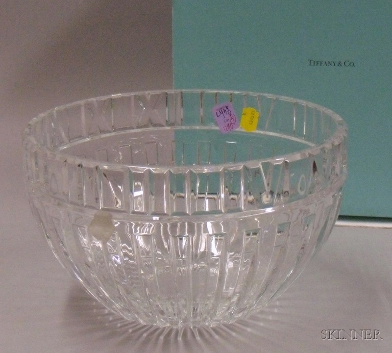 Appraisal: Tiffany Co Colorless Crystal Atlas Numerical Bowl a Colorless Cut