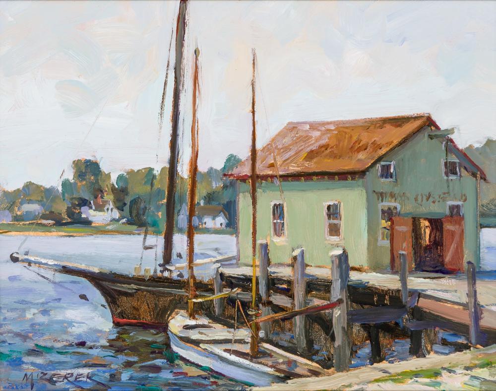 Appraisal: LEONARD MIZEREK American th st century Thomas Oyster House oil