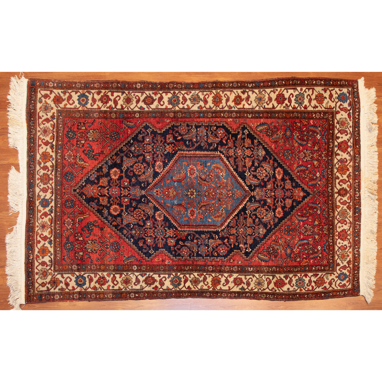 Appraisal: ANTIQUE BIJAR RUG PERSIA X Second quarter- th century hand-knotted