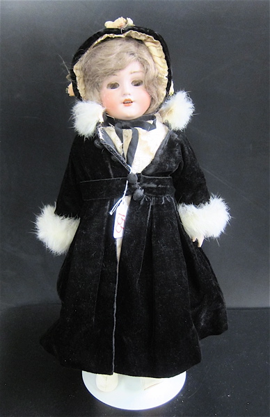 Appraisal: SIMON HAL BIG BISQUE SHOULDER HEAD DOLL having ash blond