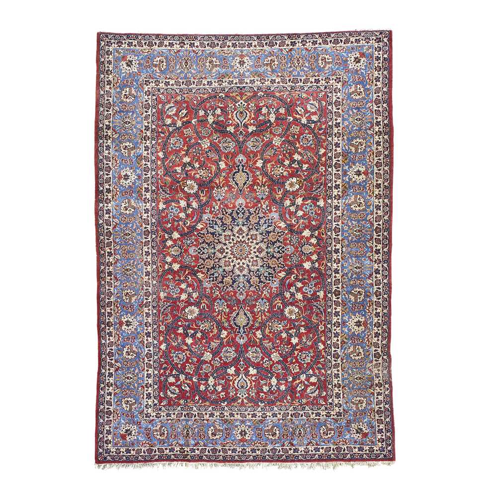 Appraisal: ISFAHAN CARPET CENTRAL PERSIA MID TH CENTURY the red field