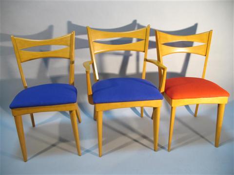 Appraisal: TEN HEYWOOD WAKEFIELD CHAIRS Mid th century four side chairs