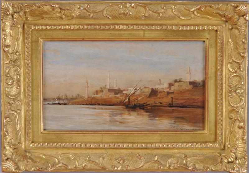 Appraisal: FREDERIC ARTHUR BRIDGMAN - TURKISH COAST Oil on panel signed