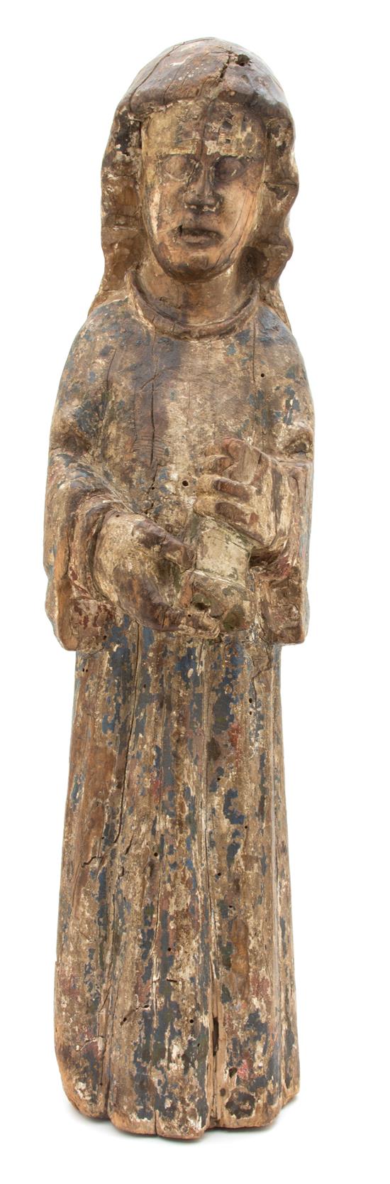 Appraisal: Sale Lot A Northern European Polychrome Decorated Figure of Saint