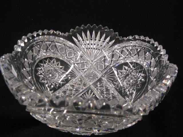 Appraisal: Brilliant Period Cut Glass Bowl pretzel design with elaborate cut