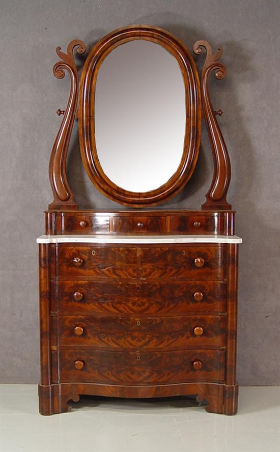 Appraisal: Early Victorian Dresser Circa Walnut and burl walnut veneer Oval