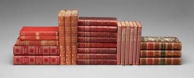 Appraisal: leather-bound books three half-leather Emerson s Works Boston three half-leather