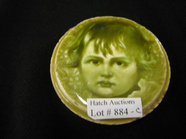 Appraisal: A E T C Art Pottery Portrait Tile child diameter