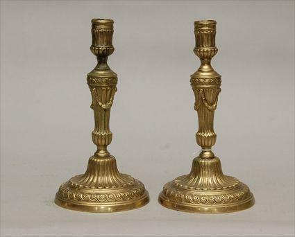 Appraisal: Pair of Brass Candlesticks