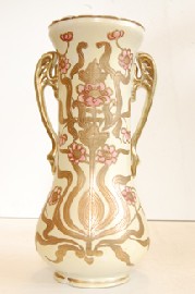 Appraisal: ART NOUVEAU GILDED FLORAL VASE CHIPS