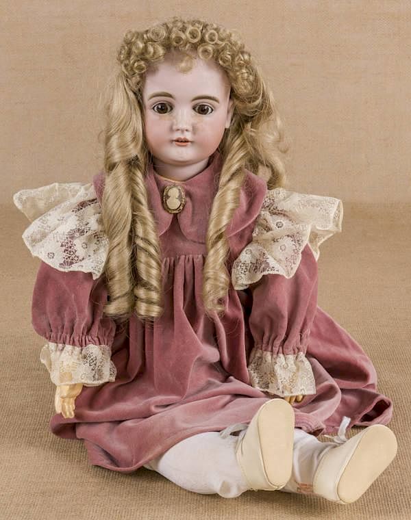 Appraisal: Kestner bisque head doll inscribed K Kestner bisque head doll