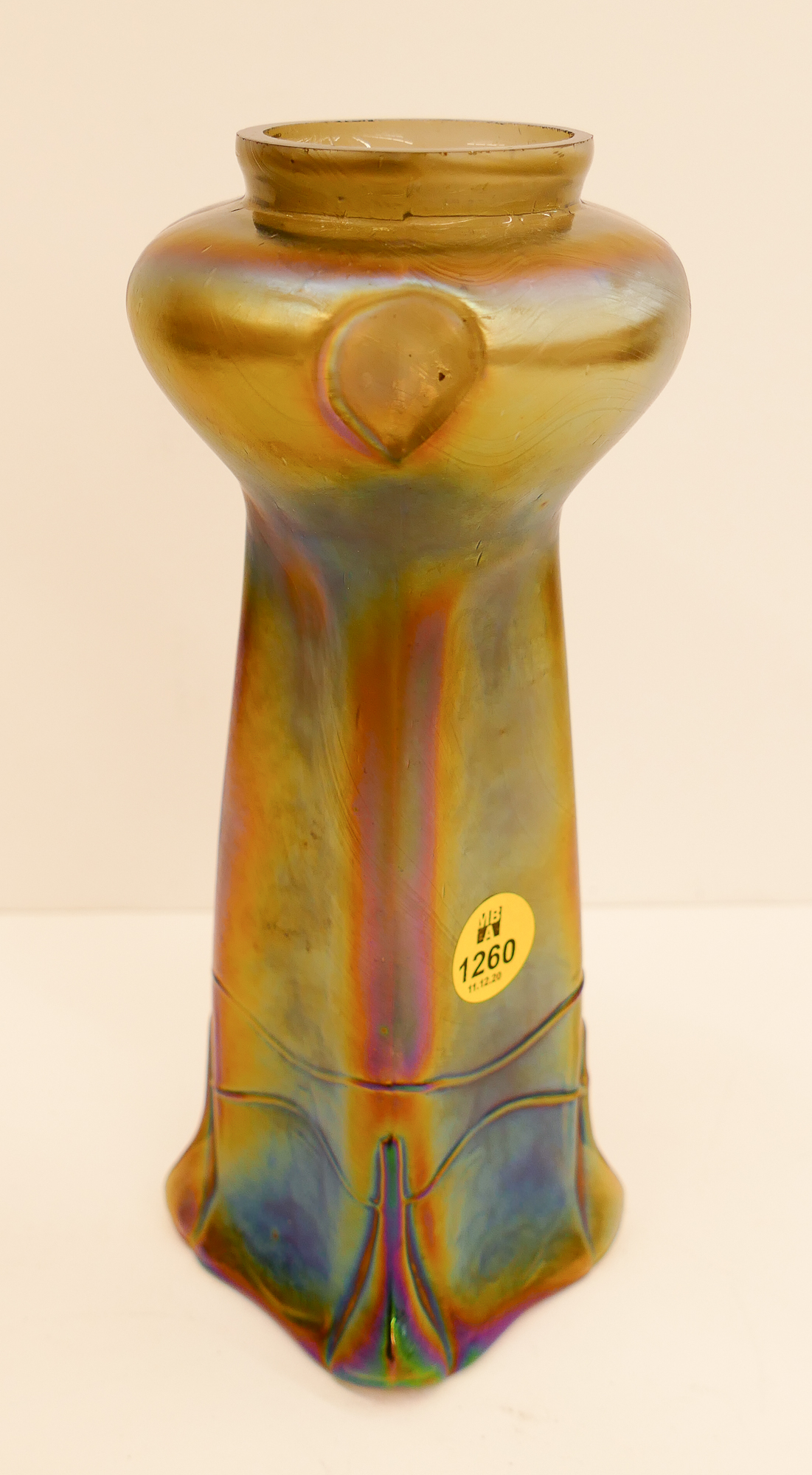 Appraisal: Bohemian Iridescent Glass Vase- ''