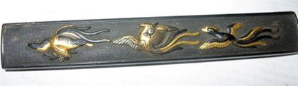 Appraisal: Japanese kozuka th century Mounted as a pin gold zogan