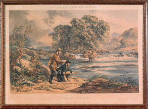 Appraisal: Two color lithographs from A F Rolfe's Angling Scenes pub