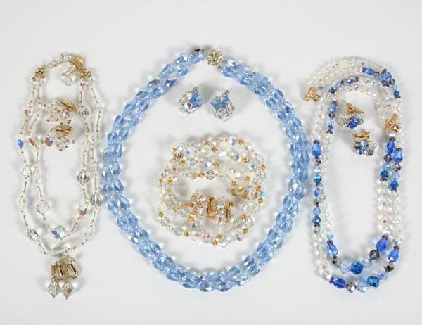 Appraisal: Costume Jewelry Vendome Crystal Demi Parure Assortment of vintage pieces