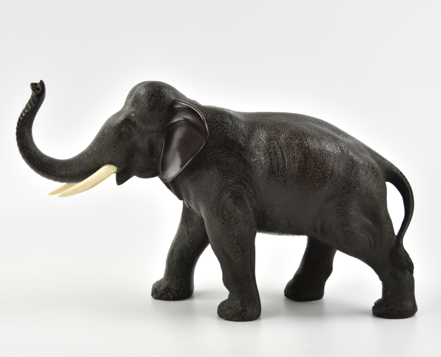 Appraisal: Japanese Meiji Period the imposing model of a standing elephant