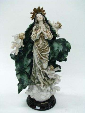 Appraisal: Guiseppe Armani resin figure Madonna with Cherubs '' high