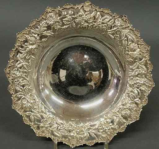 Appraisal: Round sterling silver centerpiece bowl by S Kirk Son with