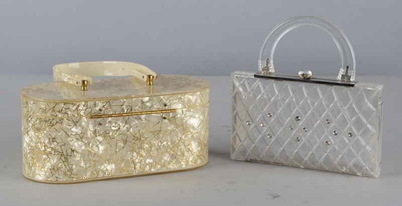 Appraisal: Lot Of Vintage Purses Including Wilardy Lucite Includes - pearlized