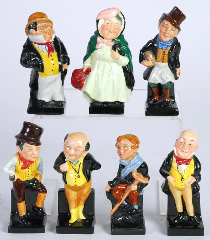 Appraisal: COLLECTION OF EIGHT MINIATURE ROYAL DOULTON 'DICKENS' CHINA FIGURES COMPRISING