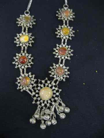 Appraisal: India Necklaces one with carnelian '' long