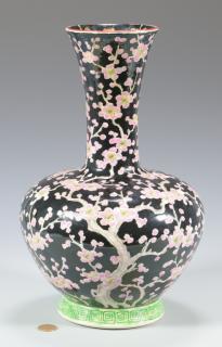 Appraisal: Chinese Famille Noir Porcelain Vase Chinese Famille Noir porcelain vase