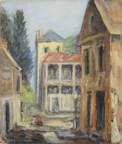 Appraisal: May Paine SC - Stoll's Alley oil on canvasboard signed