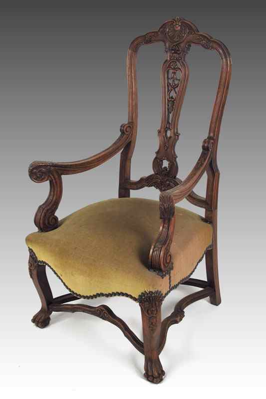 Appraisal: REGENCY ARM CHAIR IN THE MANNER OF DANIEL MAROT Tall