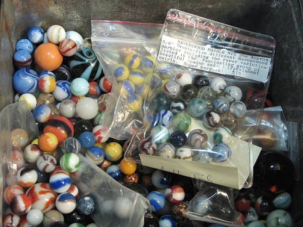 Appraisal: Accumulation of Marbles Quantity of machine-made marbles from the mid-late