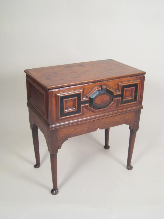 Appraisal: A late th Century cedarwood Deed Box with hinged lid