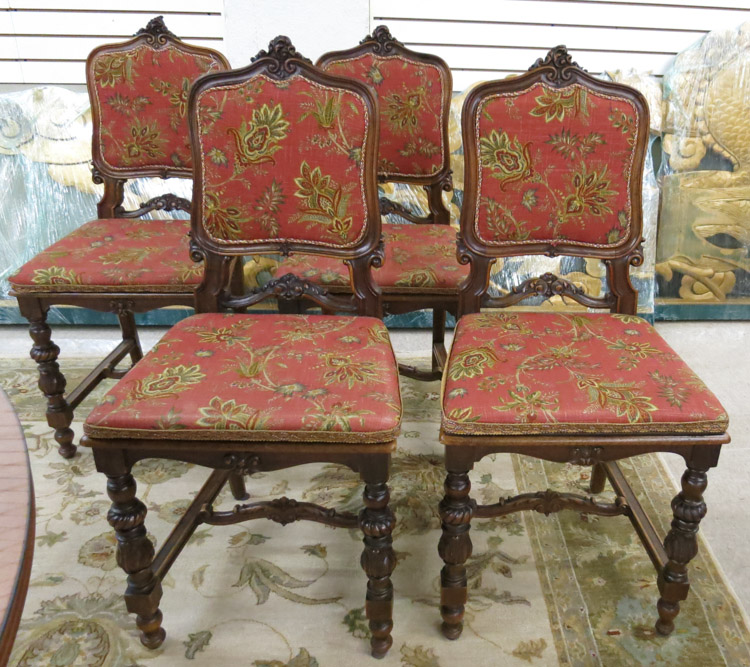 Appraisal: A SET OF FOUR DINING CHAIRS German or Austrian c