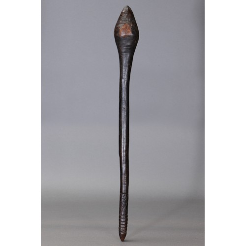 Appraisal: EARLY BULBOUS HEADED CLUB VICTORIA Carved and engraved hardwood The