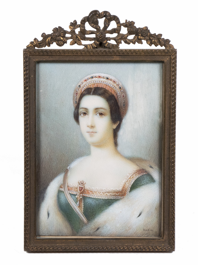 Appraisal: CESARINE HENRIETTE FLORE DAVIN FRANCE - Portrait miniature of Anna