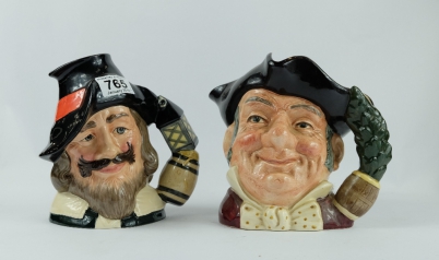 Appraisal: Royal Doulton Large Character Jugs Guy Fawkes D and Mine