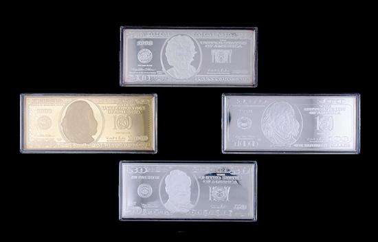 Appraisal: Silver Federal Reserve note proofs solid silver note solid silver