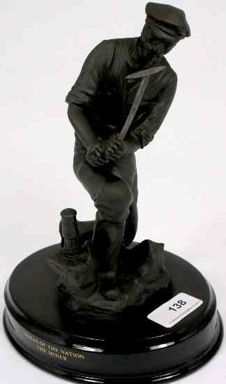 Appraisal: Wedgwood Basalt The Miner by Colin Melbourne Ltd Edn Boxed