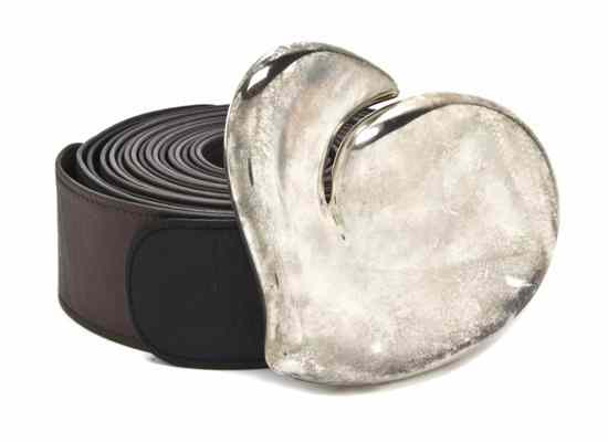 Appraisal: An Elsa Peretti Sterling Silver Heart Buckle together with three