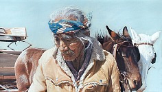 Appraisal: Ray Swanson Navajo Farmerwatercolor and gouache on board x in