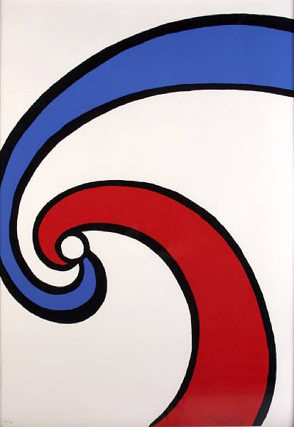 Appraisal: Alexander Calder American - Untitled Swirl s Screenprint in colors