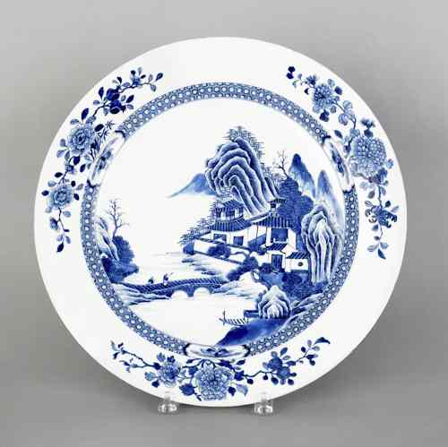 Appraisal: Chinese blue and white porcelain charger th c dia