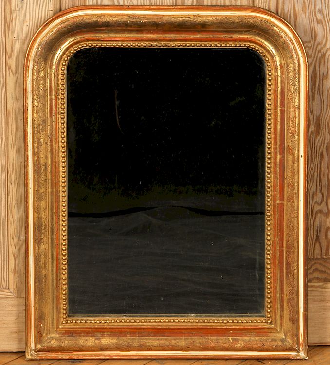 Appraisal: TH C FRENCH LOUIS PHILIPPE GILT WOOD MIRROR A nineteenth