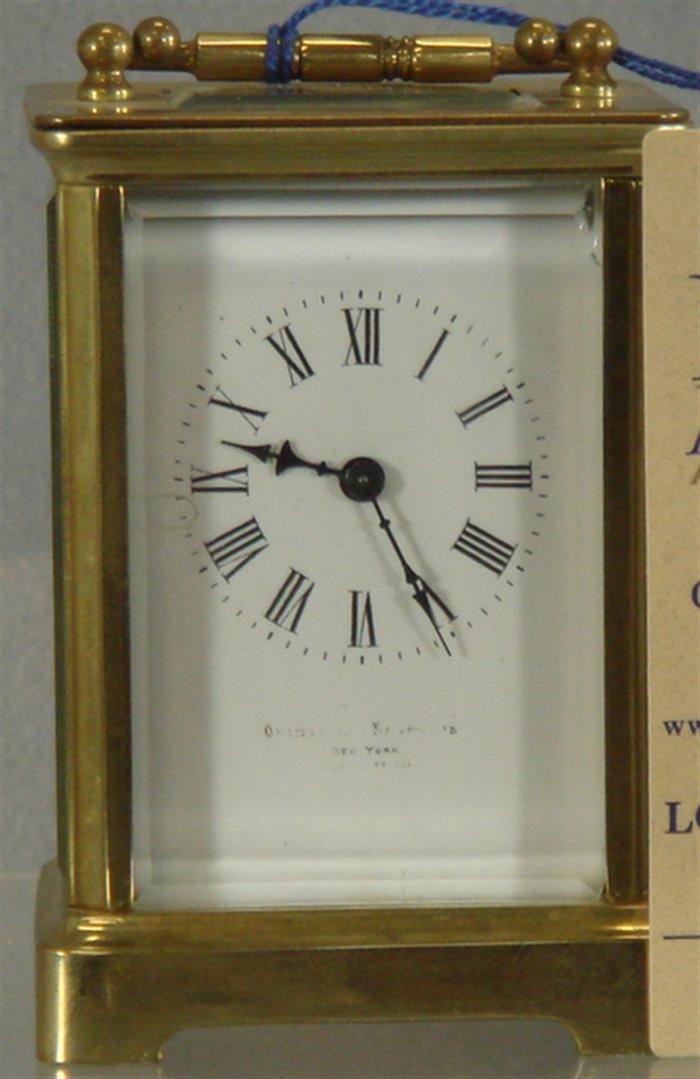 Appraisal: French carriage clock retailed by Ovington NY running hairline at