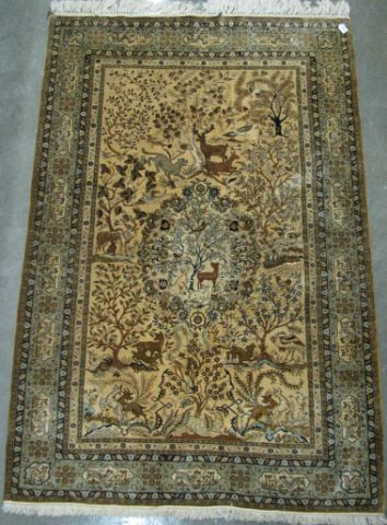 Appraisal: Oriental Prayer Rug attributed to Qum region ' x '