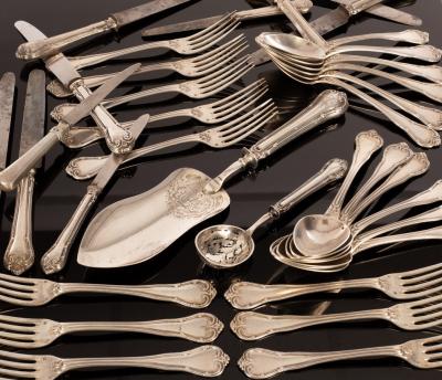 Appraisal: A set of French silver flatware Thomas Henin Paris comprising