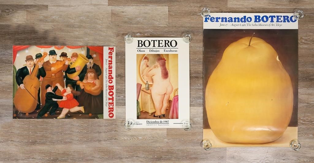 Appraisal: FERNANDO BOTERO EXHIBITION POSTERSAfter Fernando Botero Colombia - exhibition posters