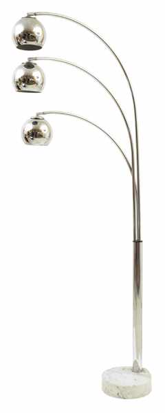 Appraisal: A THREE BRANCH STANDARD LAMP c chromed metal