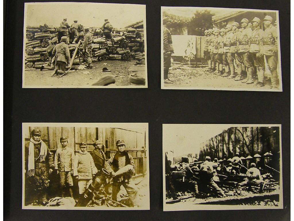 Appraisal: Interesting photograph album containing numerous images of Japanese WWI soldiers