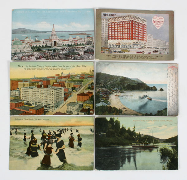 Appraisal: Lot of postcards from East and West coast states some